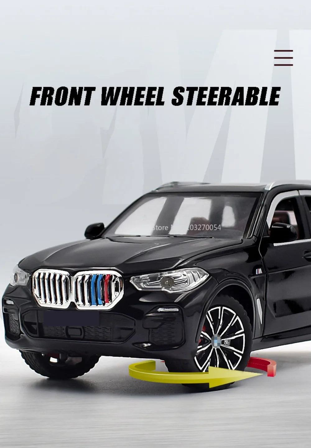 1/24 X5 Alloy SUV Model Car Toy Diecasts Metal Rear Wheel Pull Back Function Vehicle Models With Sound Light Toys For Kids Gifts