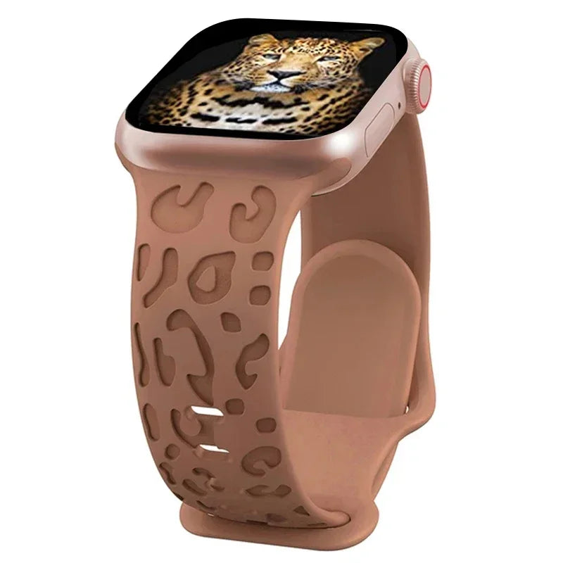 Engraved Silicone strap For Apple Watch Band 42mm 44mm 45mm 41mm 49mm 40mm bracelet correa iwatch Series 8 9 SE 7 6 5 4 3 Ultra