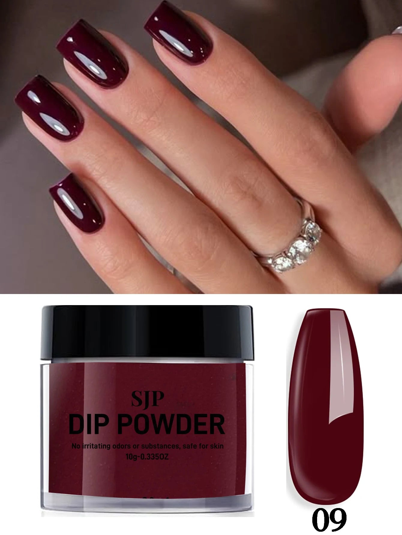 10 G Nail Dip Powder for French Manicure, Color Dip Powder, Suitable for Home Nail Salon DIY, Long Lasting, No Curing Manicure L