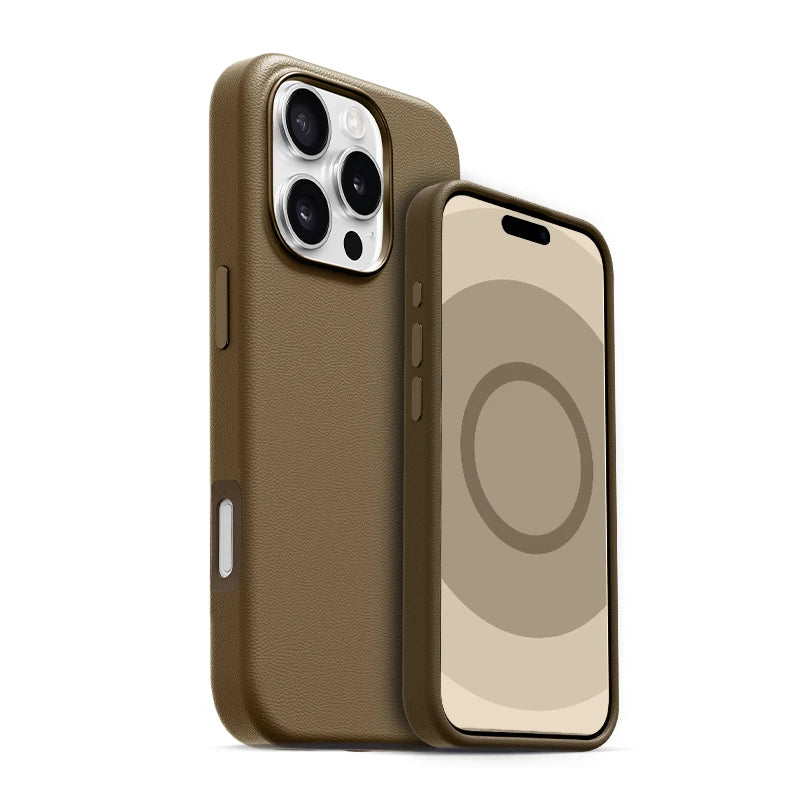 Original Magnetic Animation Leather Case Magsafe for iPhone 16 Pro Max 16Pro Case with Wireless Charging