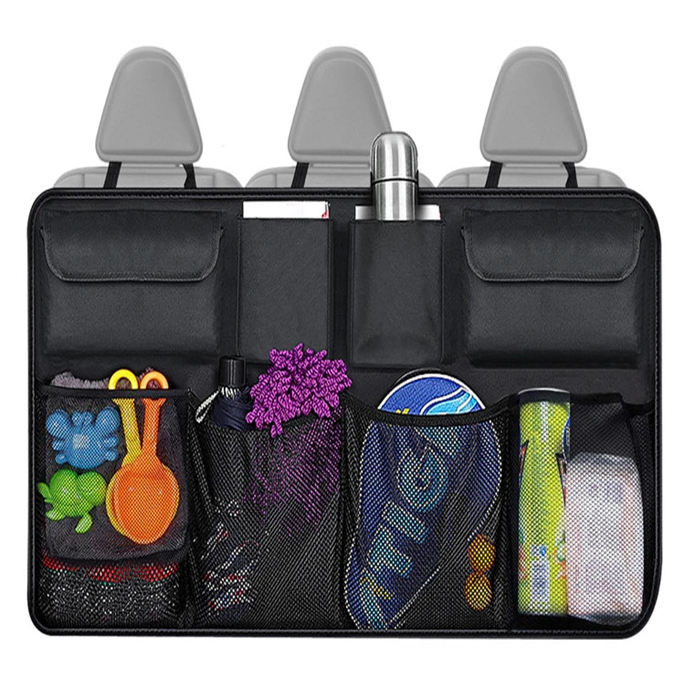 Car Organizer Auto Rear Seat Back Trunk Net Mesh Cargo Storage Bag Pocket Cover Stowing Tidying Interior Camping Accessories