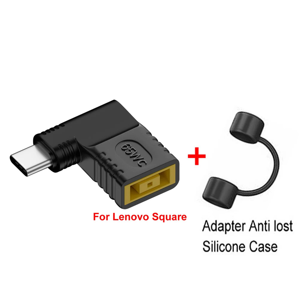PD 65W Laptop Power Connector DC Jack Female to USB Type C Male Output Fast Charging Adapter for MacBook Tablet Switch Phone