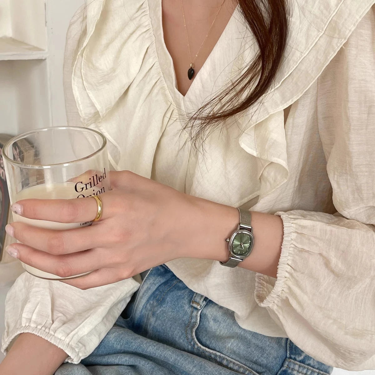 New Elliptic Watch Women Retro Fashion Ladies Quartz Wrist Watch Student Simplified Net Belt Watch Relojes Para Mujer Montre