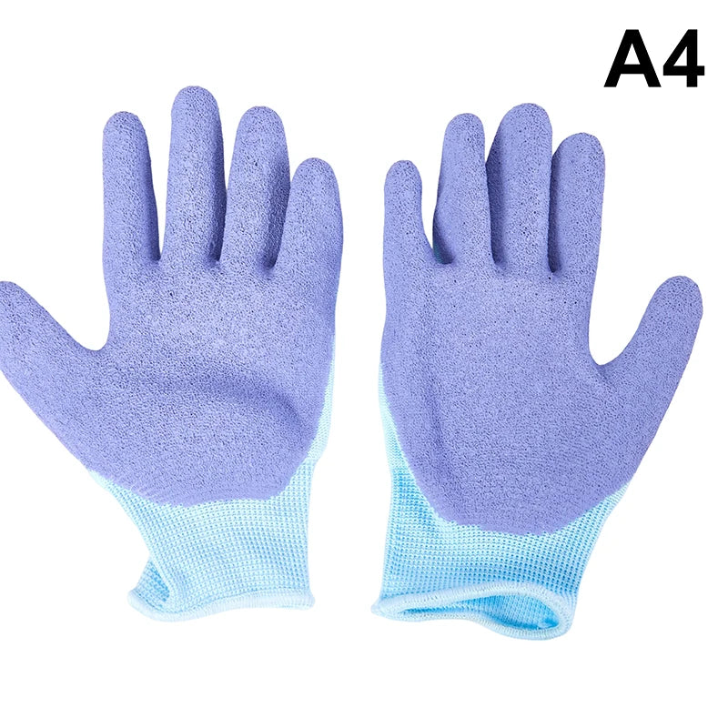 1Pair Breathable Children Gardening Gloves Durable Waterproof Gloves Anti Bite Cut Collect Seashells Protector Handwork Gloves