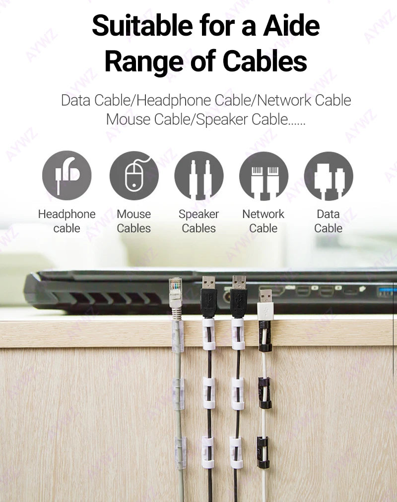 No-punch Cable Manager, Wall Sticker, Traceless Wire Storage, Fixed Self-adhesive Wire Clip, Network Cable Routing Artifact