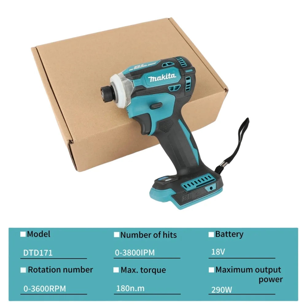 Makita DGA404 18V 125mm Electric Angle Grinder Brushless Cutting Machine, DTD171 Brushless Impact Drill Car Maintenance Tool
