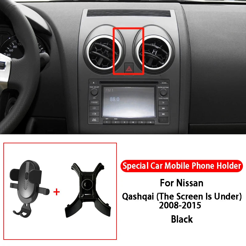 Car Phone Holder For Nissan Qashqai Sylphy Patrol 360 Degree Rotating GPS Special Mount Support Navigation Bracket Accessories