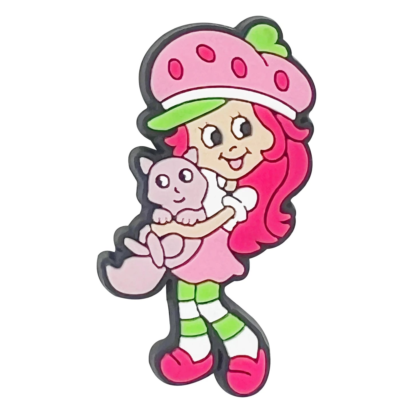 9pcs/set Cute Strawberry Girl Cartoon Series for Cartoon Shoe Charms Accessories DIY Decoration for Classic Clog Kids Gifts