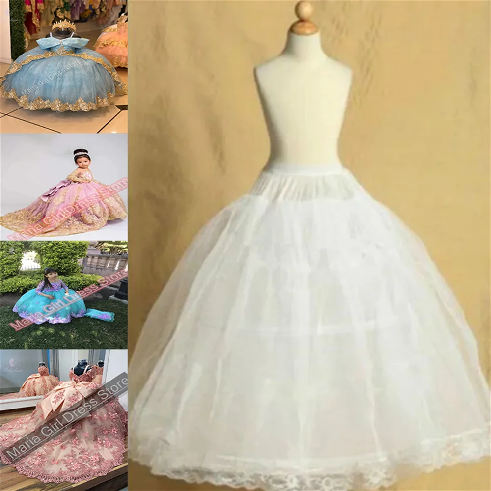 Kids Petticoats For Flower Girls Dresses Little Crinoline 2 Hoop Skirt Beautiful Petticoat Lolita Skirt Underskirt Vestido