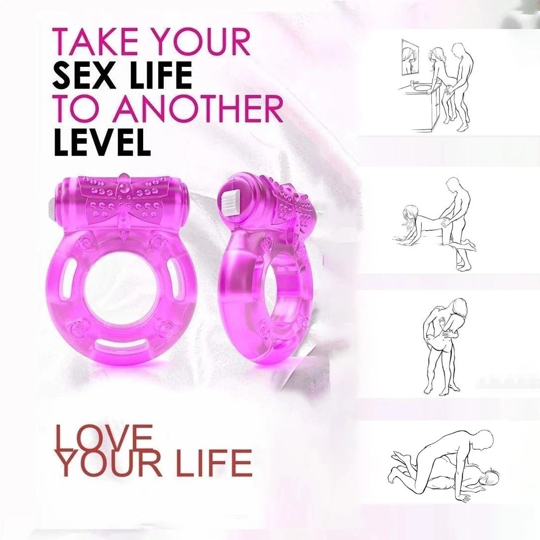 Cock Ring Vibrator Vibrating Clitoral Stimulator Strong Penis Erect Rings Erection Enhance Sex Ability Product Sex Toys For Men