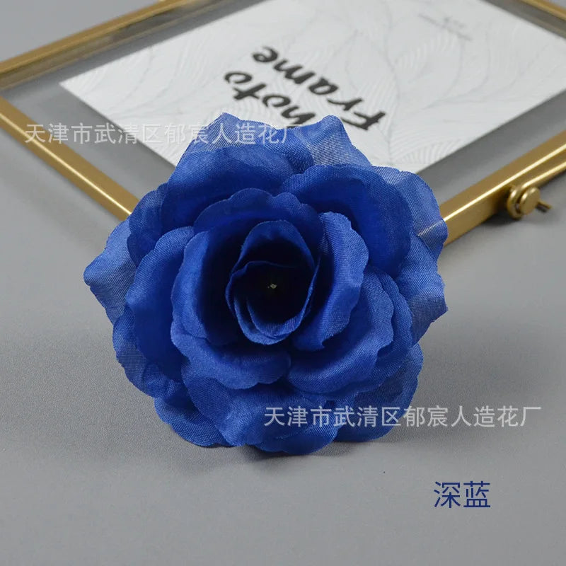 10pcs 10cm Artificial Roses Flower Heads DIY Wedding Home Decoration Party Festival Supplies Fake Flowers