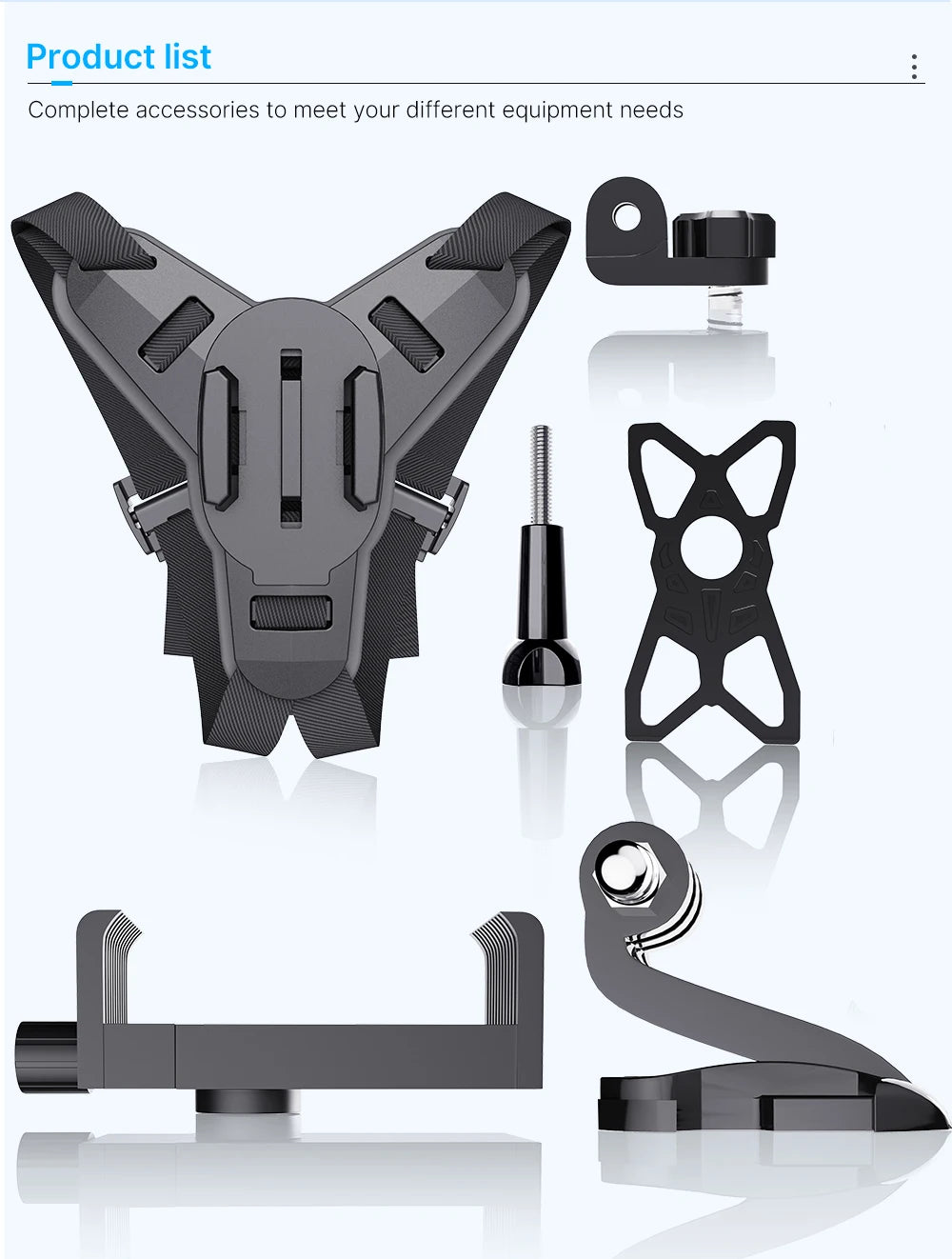 Motorcycle Helmet Phone Stand Mount Holder For GoPro Hero Insta360 Action Sports Camera Holder Motorcycle Camera Accessories
