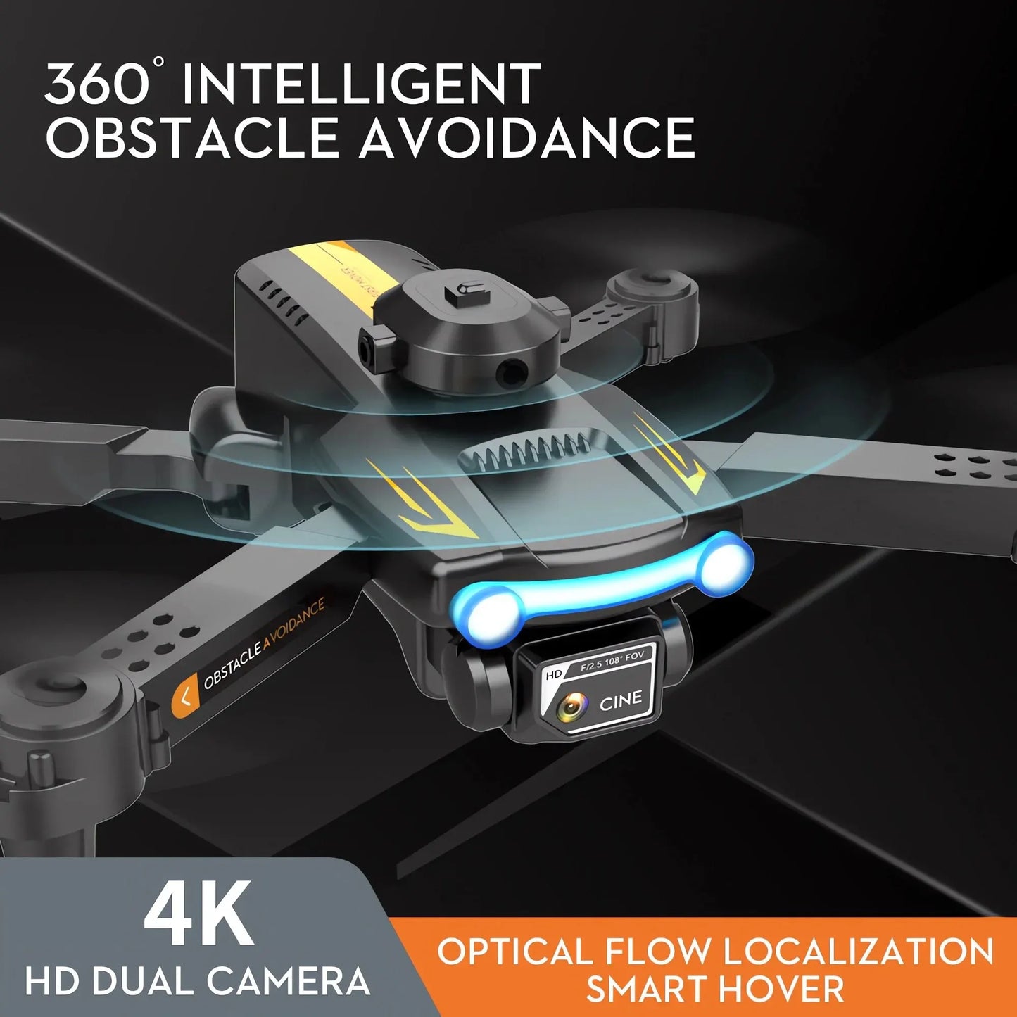 New XT2 Mini Drone 4K Professional Dual Camera 360° Obstacle Avoidance Optical Flow Positioning Foldable Quadcopter Toys Gifts