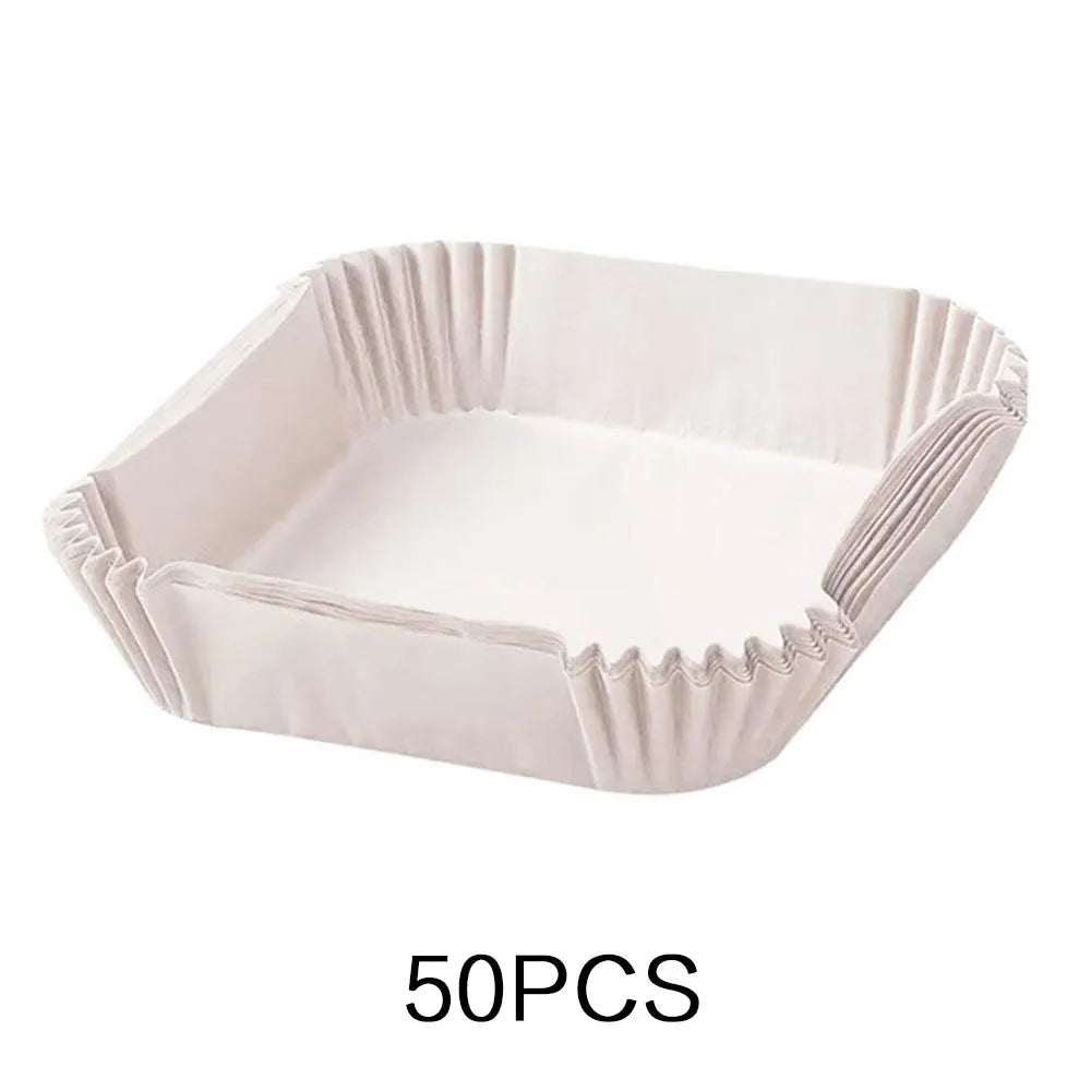 Air Fryer Disposable Paper Liner Oven Paper Square, Grease and Water Proof Non Stick Basket Liners for Baking Cooking
