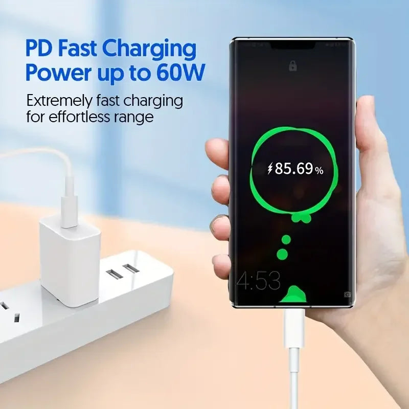 1-3Pcs Fast Charing USB C Cable 3.3Ft/6.6Ft for iPhone 16 15 Plus Pro Max Samsung Xiaomi Phone Data Sync Charger Wire Cord