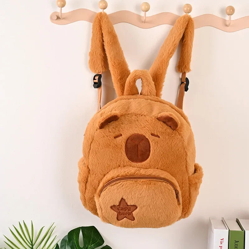 NEW Kawaii Plushie Doll Capybara Plush Backpack Handbag Children's Bag Toy Shoulder Bag Mini Knapsack Bags Gifts For Girlfriend