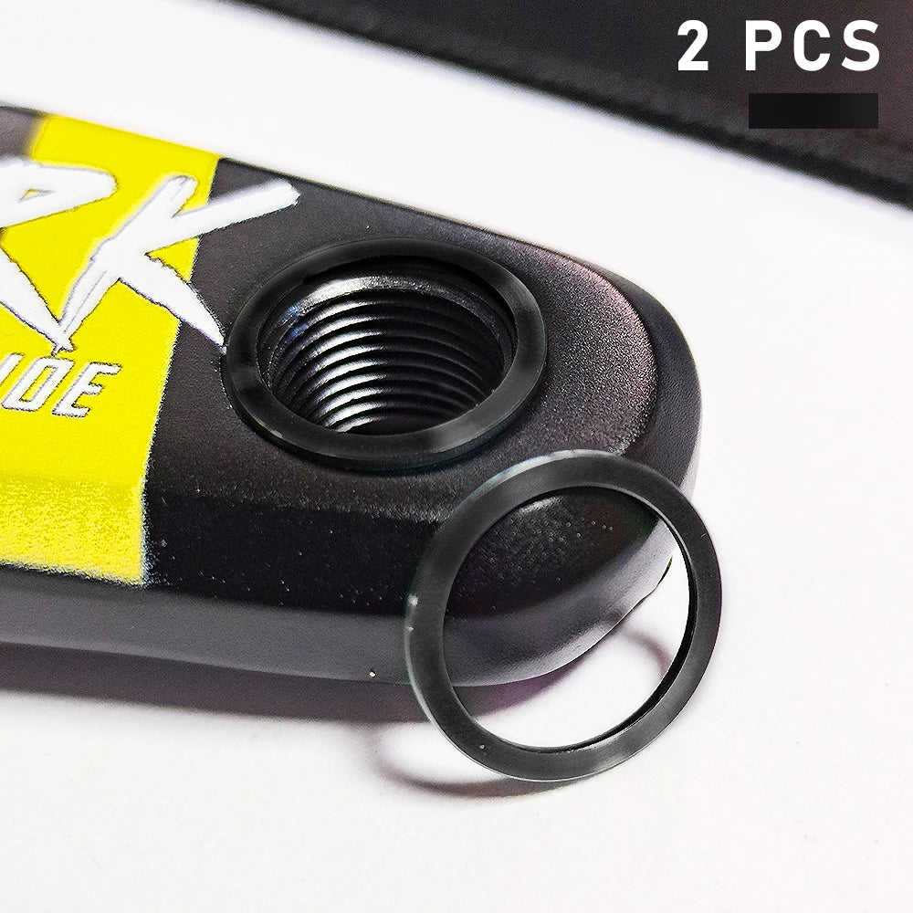 KRSEC 2PCS Bike Titanium Alloy Pedal Washer Spacer Gasket for Mountain Bike Road Bicycle Crank Protection Ring