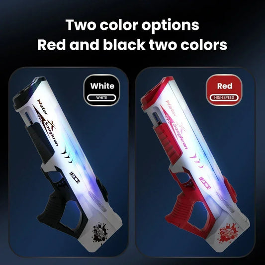 New Fully Automatic Continuous Firing Water Gun Summer Electric Toy Gun Laser Cool Large Capacity Water Shooting Water Gun Toy