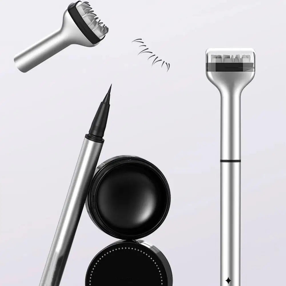 1 Set Eyelash Seal DIY Lower Lash Extension Stamps Silicone Makeup Tool For Beginner Convenient Natural Simulation Mascara Stick