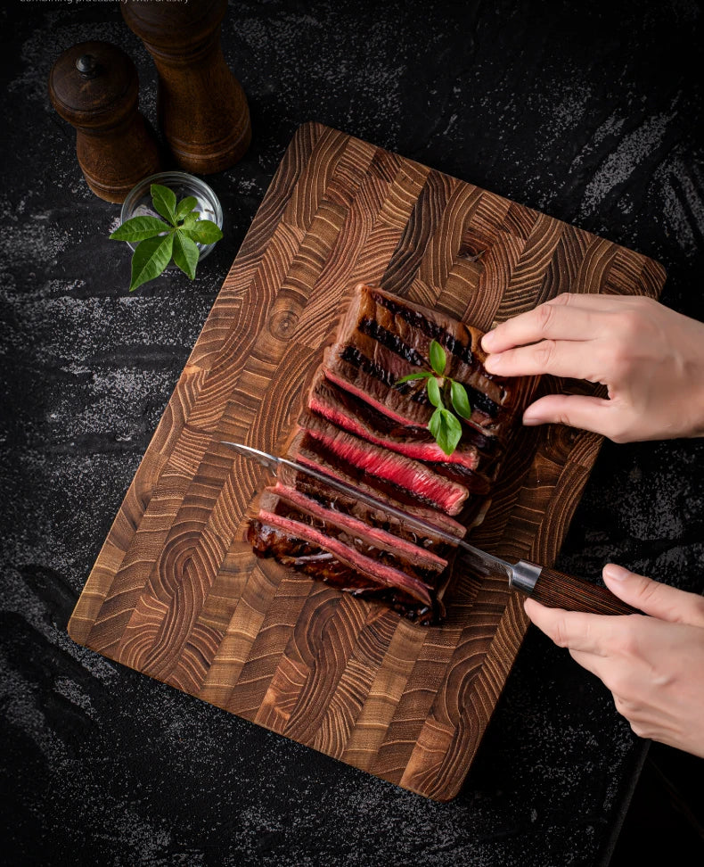 Large Size,High Quality Teak Wood Cutting Board:16.5*11.8 Inch/13.3*9.5 Inch,1 Inch Thick,Suitable For Christmas,Halloween