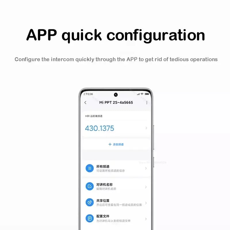 XIAOMI Walkie Talkie 2S 1.77"Color Screen 4W Power 120-hour Standby Dual Mode 5km Call Distance IP54 Outdoors Security Intercom