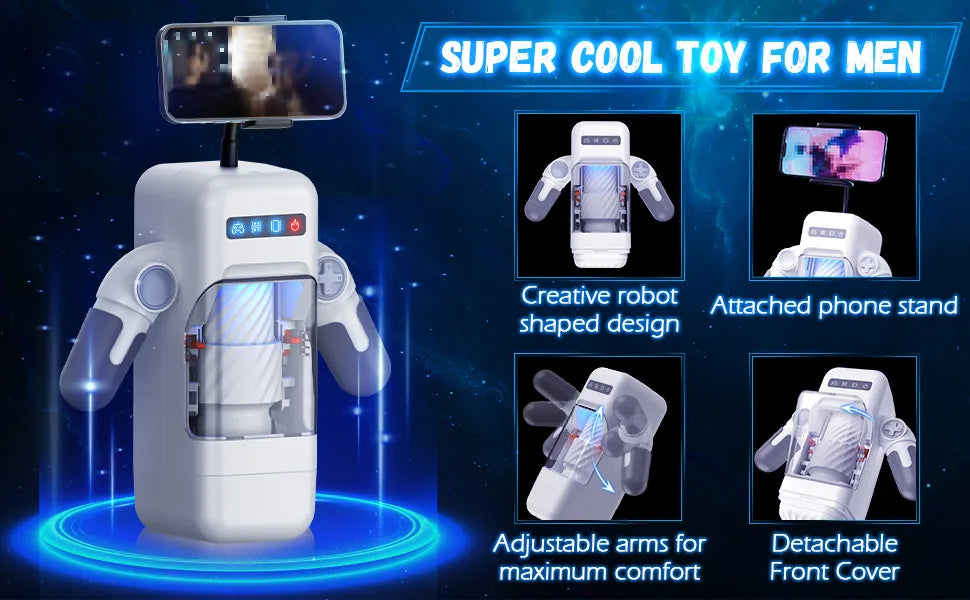 Kushor Robot Automatic Male Masturbator Phone Holder Heating Vibration Blowjob Machine Vagina Masturbation for Men Sex Toys 18