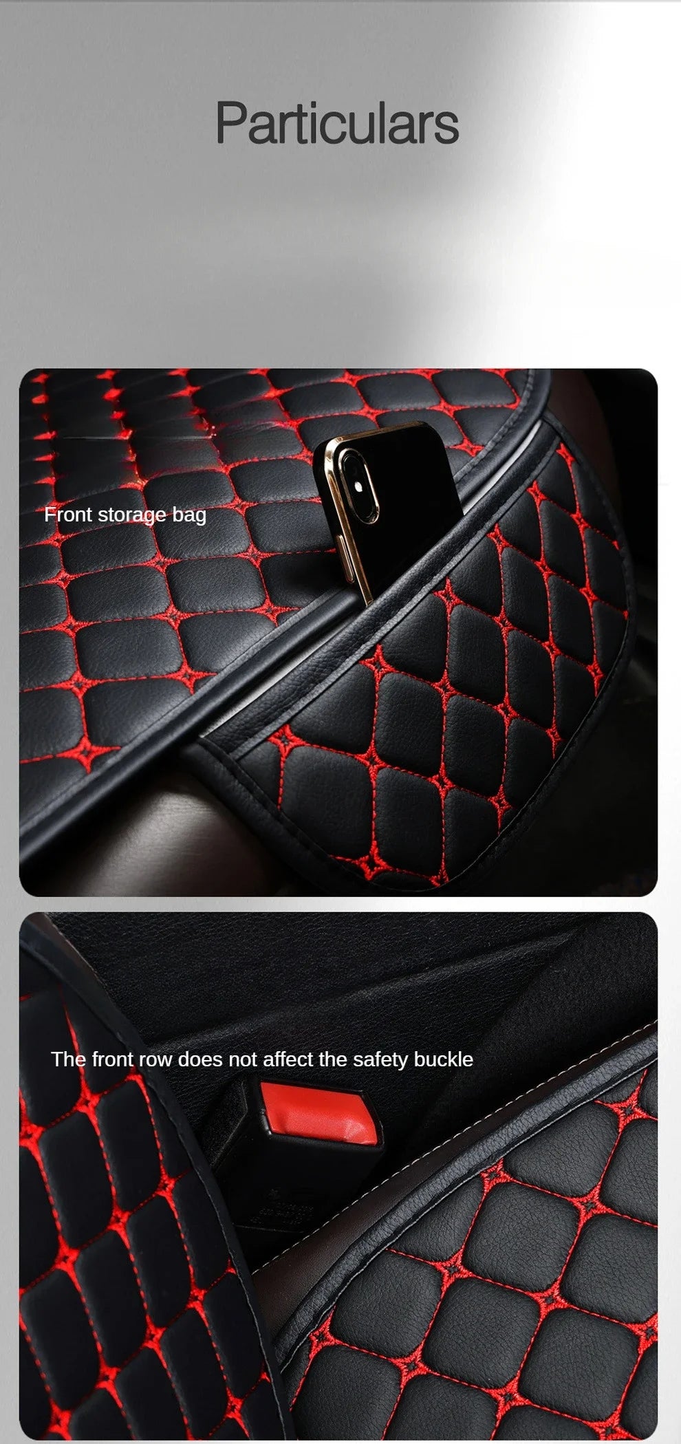 New Pu Leather Car Seat Cover Seat Back Cushion Minimalism Seat Cushion Universal Wear-resistant and Durable Four Seasons