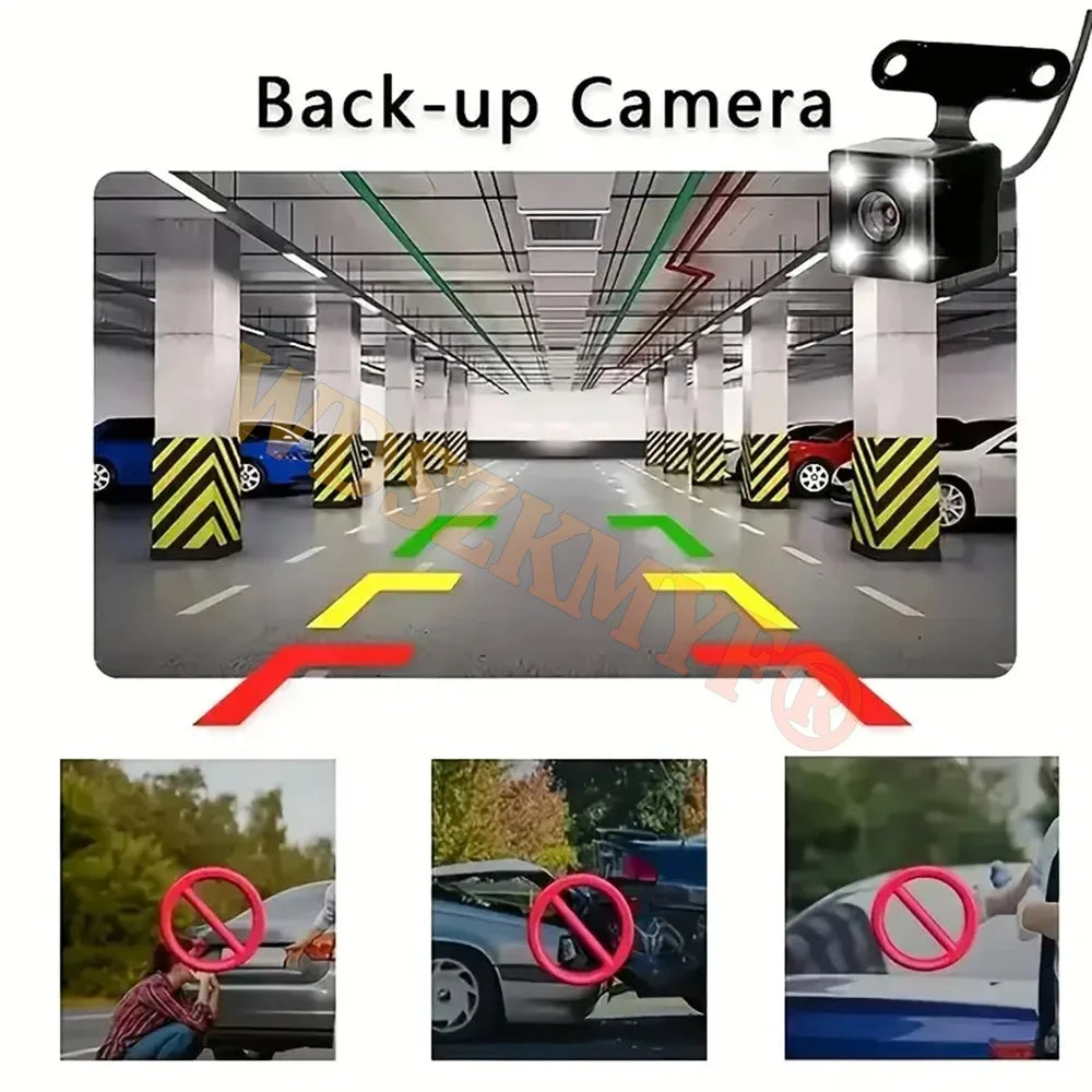 360° Car Dash Cam 4 Channels Video Recorder 1080P Car DVR 3/4 lens Front inside Rear View Night Vision Camera Car Accessories