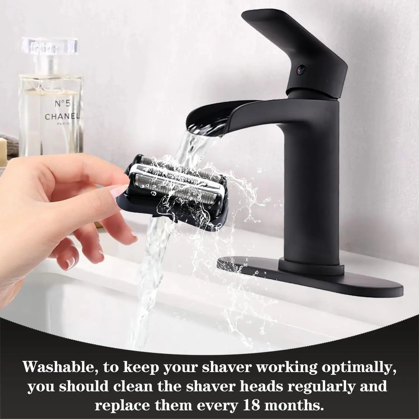 YUKU Replacement Blade Heads for Braun Series 3 Electric Shaver 300S 310S 320S 330S 340S 360S 3000S 3010S 3020S Beard Trimmer