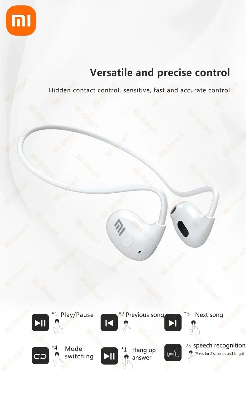 Xiaomi Wireless Bluetooth 5.3 Headphones Waterproof Headset Stereo Over-Ear Sports Earphones Earbuds with Mic Bone Conduction