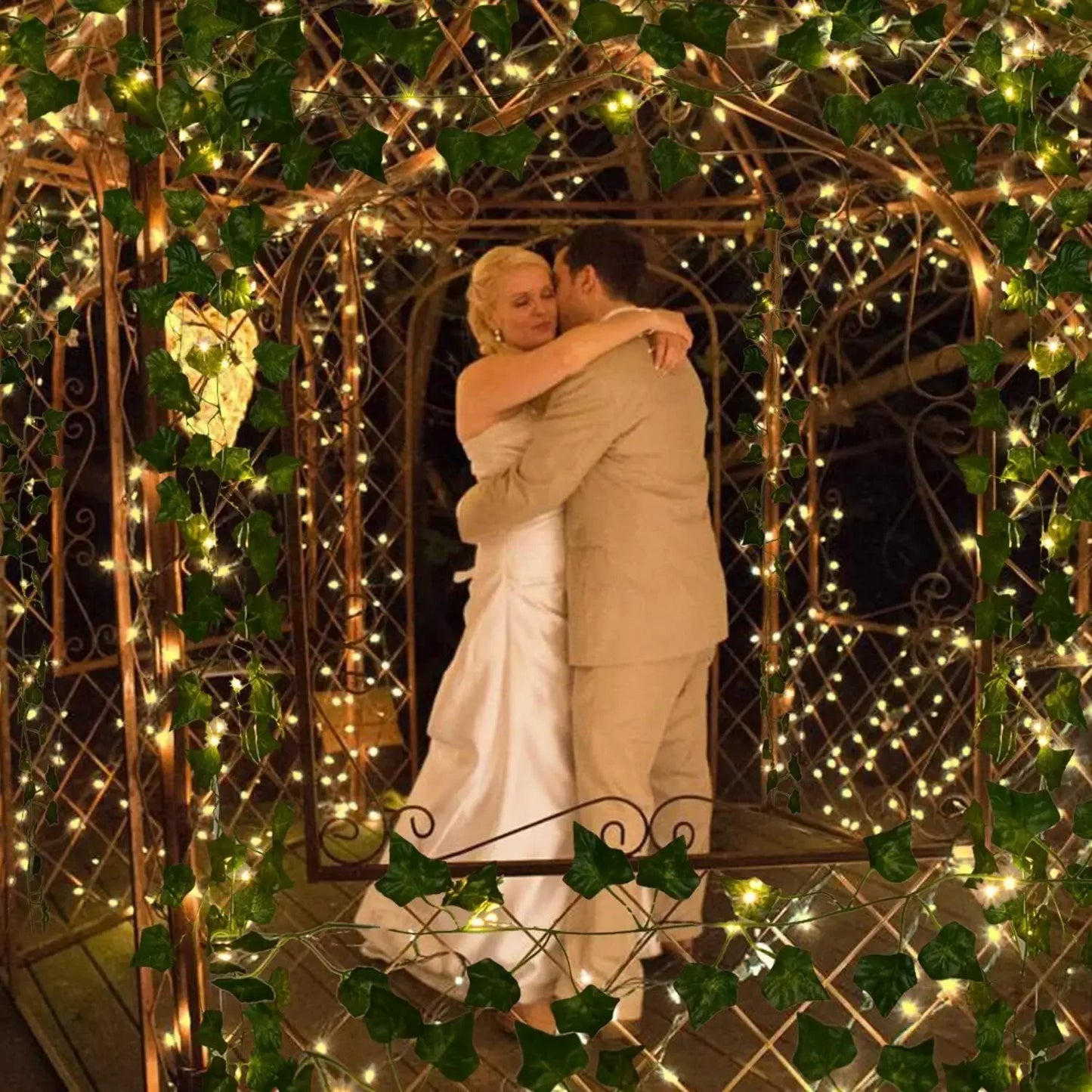 100LED Ivy String Lights 8 Modes Fairy Lights Green Plants Battery Powered Waterproof Party Wedding Garden Room Wall Decor