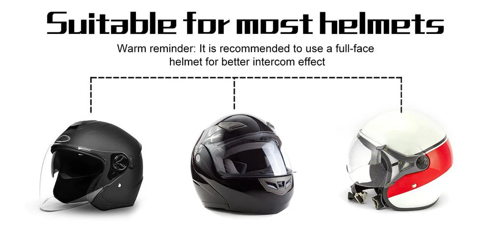 EJEAS V6 PRO +/PLUS Bluetooth Motorcycle Helmet Intercom Headset with 800M BT Interphone Communicator for 6 Riders Waterproof