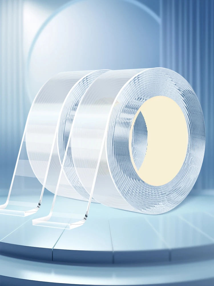 Transparent Nano Tape Waterproof Double Sided Reusable Adhesive Strong Tapes Cleanable Kitchen Bathroom Supplie