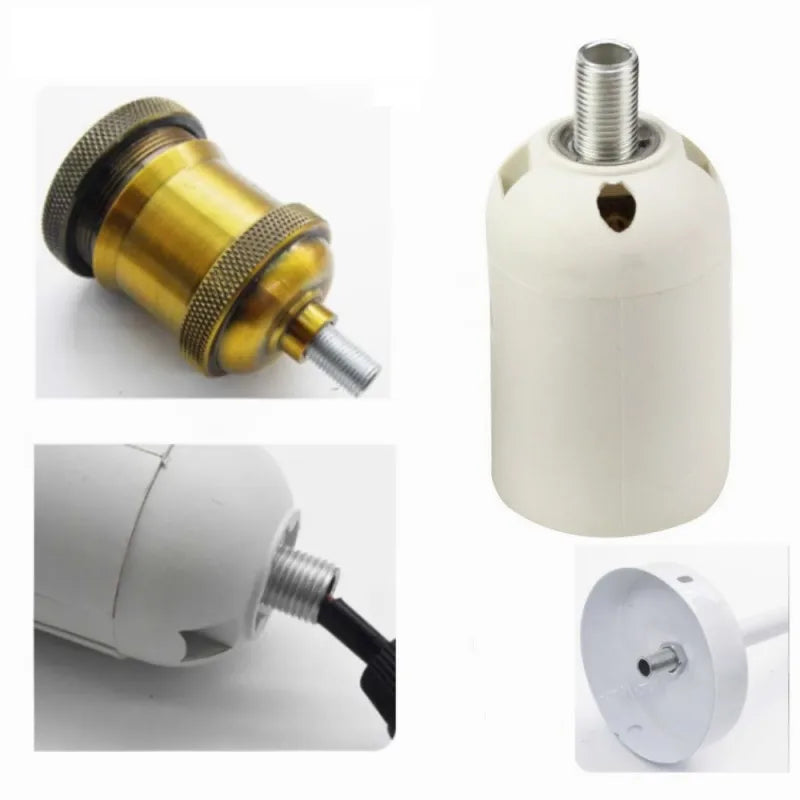 Lamp Tooth Tube Metal M10 Hollow Threaded Tube Galvanized Led Lamp Head Link Fixed Base Support Rod Lighting Accessories Screws