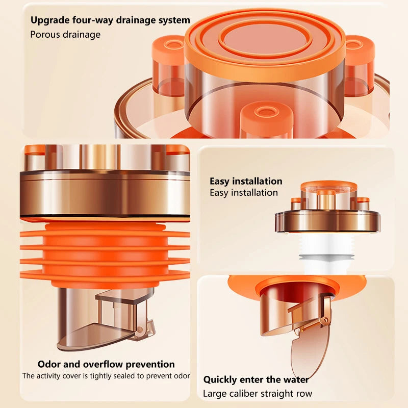 【QTG331】Anti Odor Drain Shower Multifunctional For Kitchen Sink Pipe Set Adapter Deodorant Dishwasher Accessories