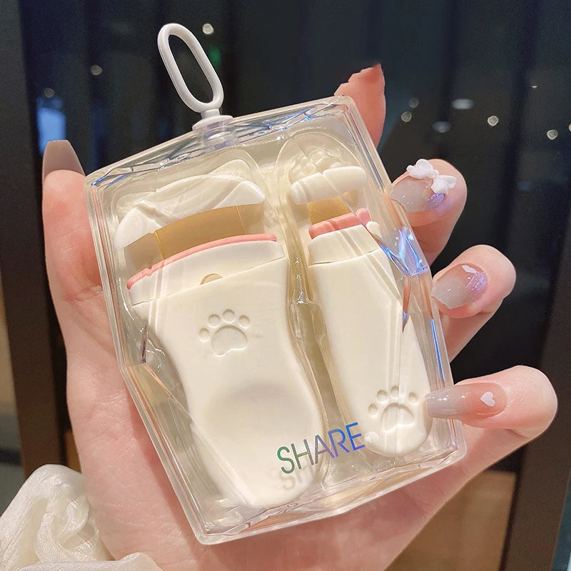 Eyelash Clip Cat Claw Eyelash Clip 1 Set Of Portable Cute Eyelash Clip Tool With Additional Silicone Pad Precision Eyelash Clip