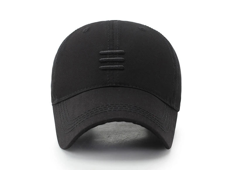Three Horizontal Lines Embroidery Baseball Caps Spring and Autumn Outdoor Adjustable Casual Hats Sunscreen Hat