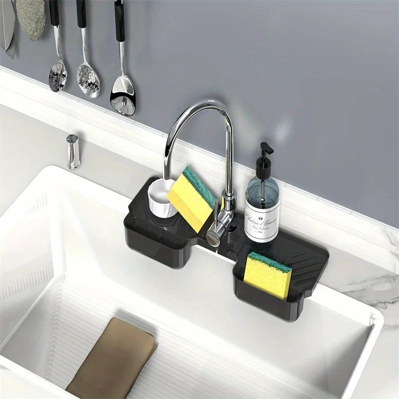 1pc-Silicone faucet drainage pad, kitchen waterproofing, bathroom countertop drainage pad