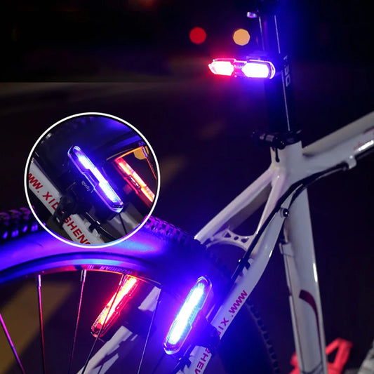 Warning Bike Light Taillight LED Ultra Bright USB Charging Bicycle Rear Light Night Riding Tail Light Cycling Accessories
