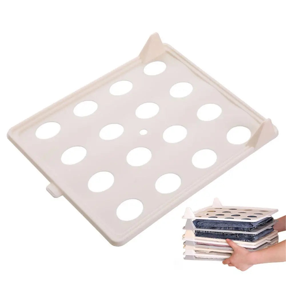 Stackable Shirt Organizer Boards Foldable Clothes Storage Space Saving Wardrobe Drawer Organizer for T Shirt Sweaters Closet Use