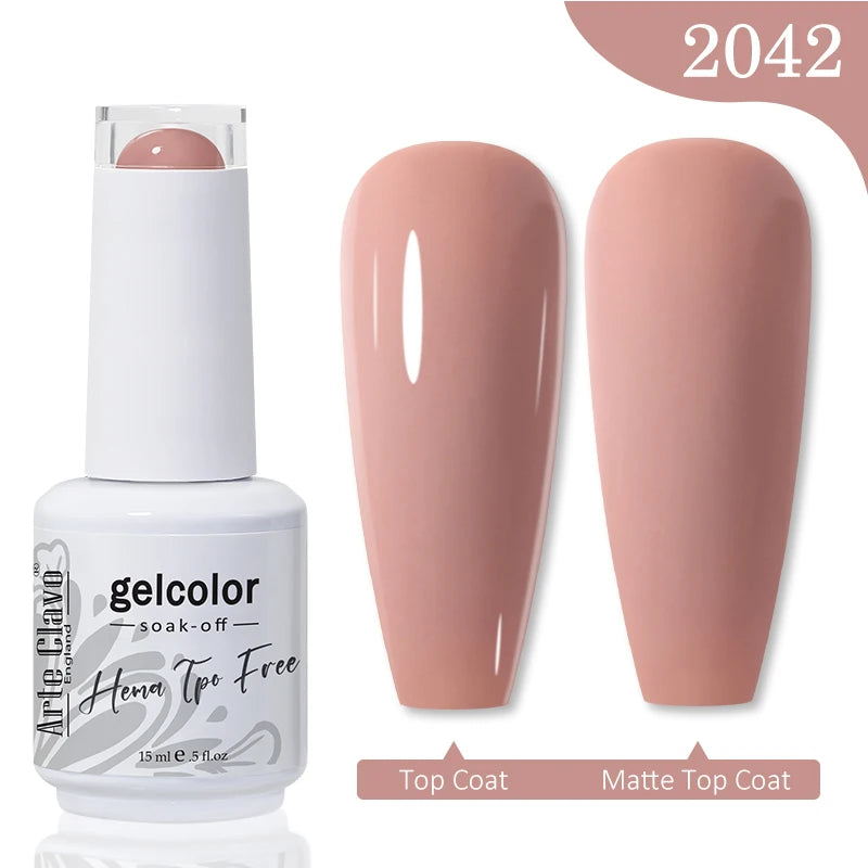 Arte Clavo HEMA TPO FREE Gel Nail Polish Jelly 15ml LED Nail Gel Hybrid Varnish Matt Top Base Coat Nail Art Gellak Primer