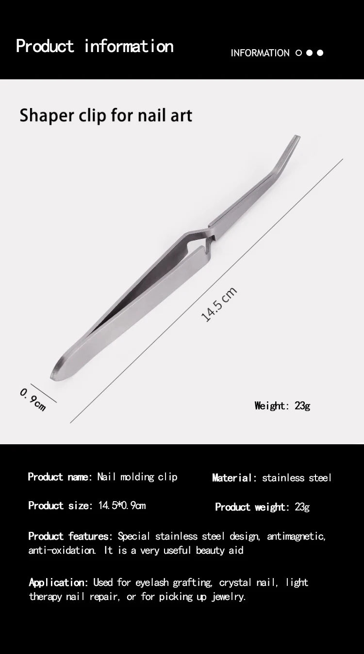 1Pc Multifunction Stainless Steel Nail Art Shaping Tweezers Cross Nail Clip Manicure Tools Fashion New Nail Art Tool