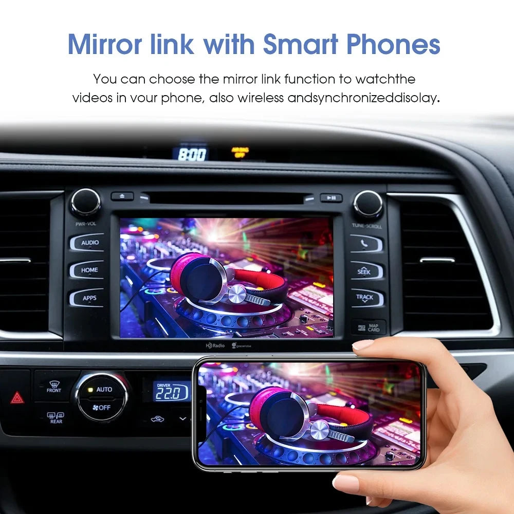 New Wireless Carplay Android Auto Car Decoder For Toyota Touch 2 Entune 2.0 Highlander Tundra Sienna Prius Yaris Camry 2014-2019