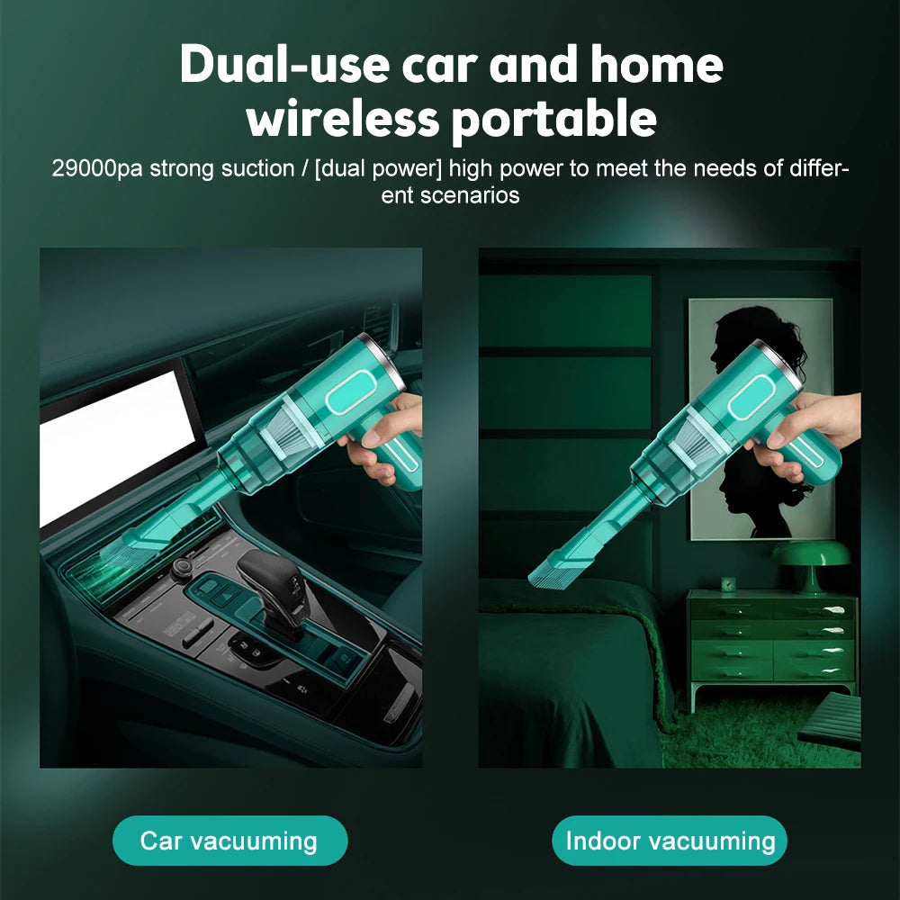 29000Pa Wireless Car Vacuum Cleaner Strong Suction Dust Catcher Cordless Handheld Wet Dry Vacuum Cleaner Air Duster For Car