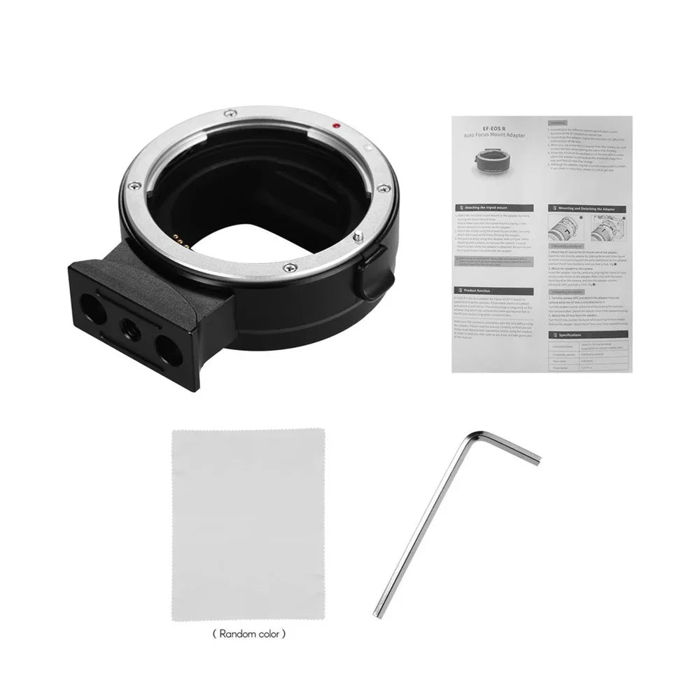 EF-EOS R Lens Adapter Electronic Auto-Focus EF to R Mount Adapter for Canon EF/EF-S Lens to EOS R Series Mirrorless Cameras