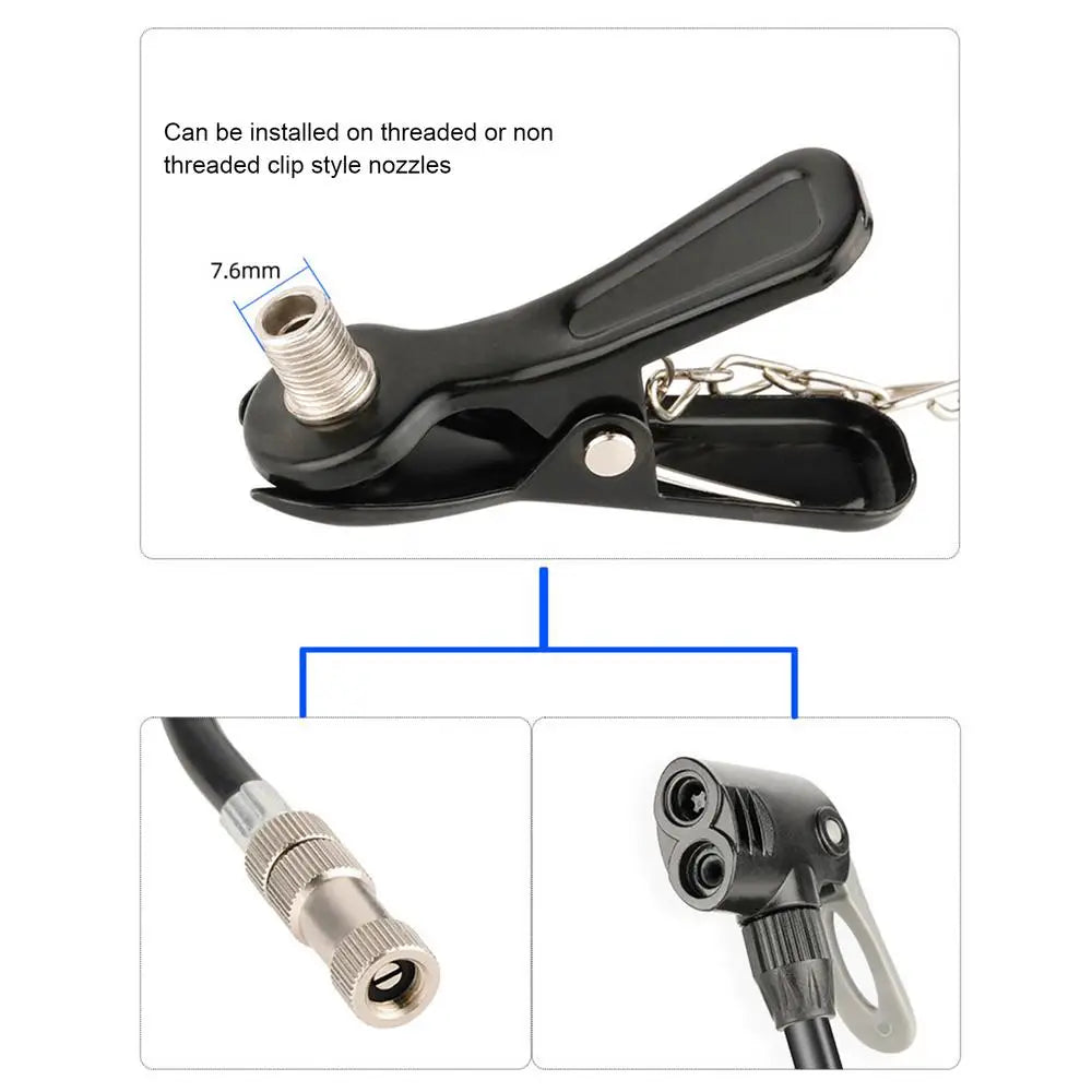 Tire Inflator Nozzle Bike Pump Nozzle Multi-use Connector for Head Bike Pump Head Pump Adapter Bicycle Converter Bike Adapter