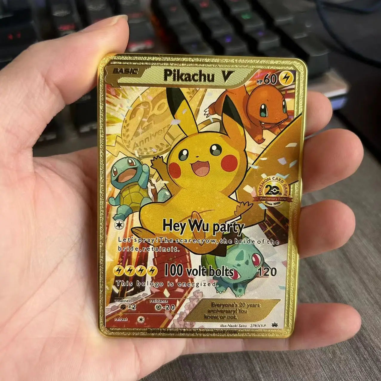 10000 Arceus Vmax DIY Golden Pokemon Cards in Spanish Iron Metal Pokmo Letters Kids Gift Game Collection Cards