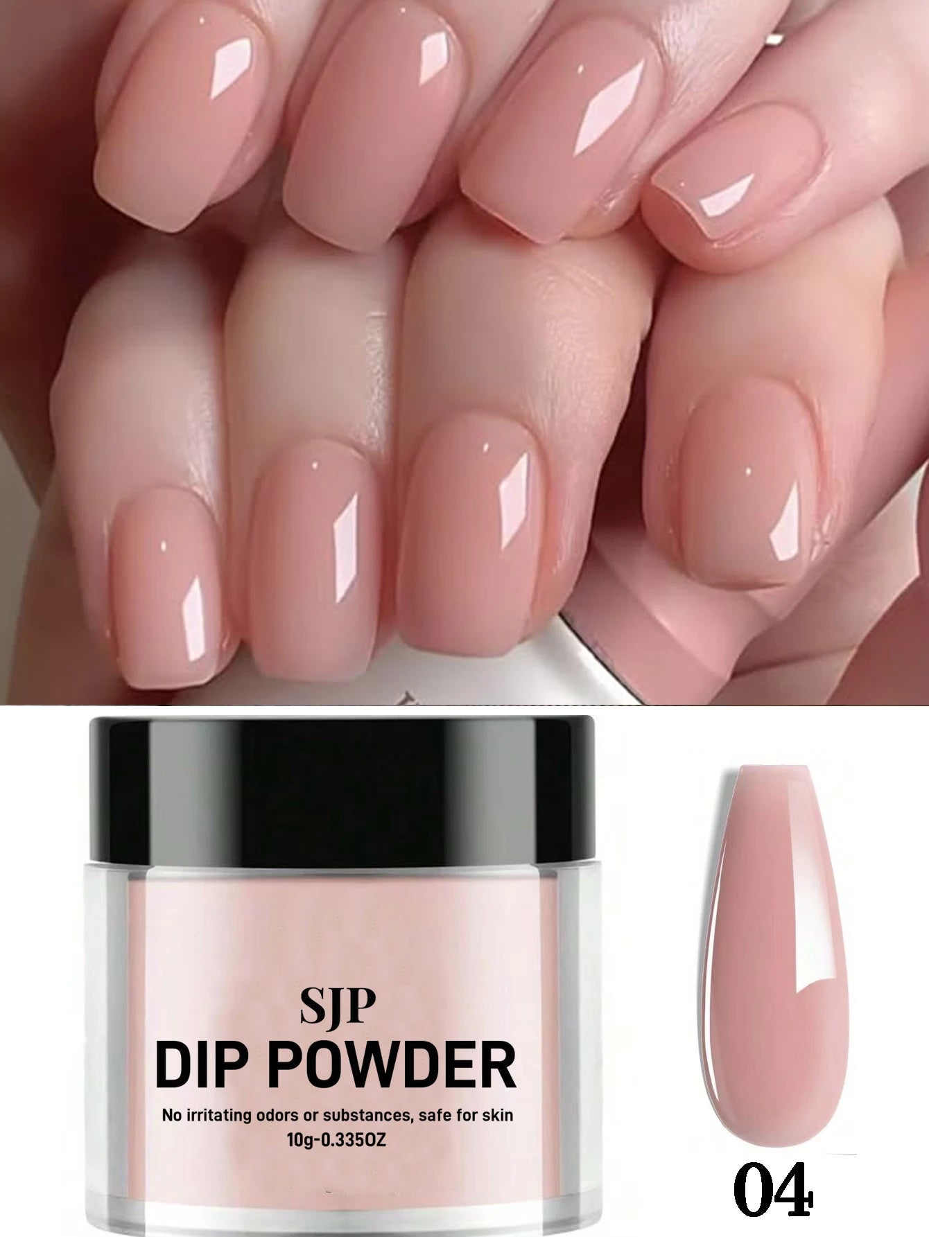 10 G Nail Dip Powder for French Manicure, Color Dip Powder, Suitable for Home Nail Salon DIY, Long Lasting, No Curing Manicure L