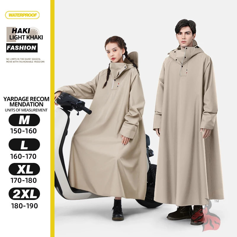 All-Weather Motorcycle Rain Suit Waterproof Windproof Unisex One-Piece Gear For Men Women Motorbike Bike Commuters