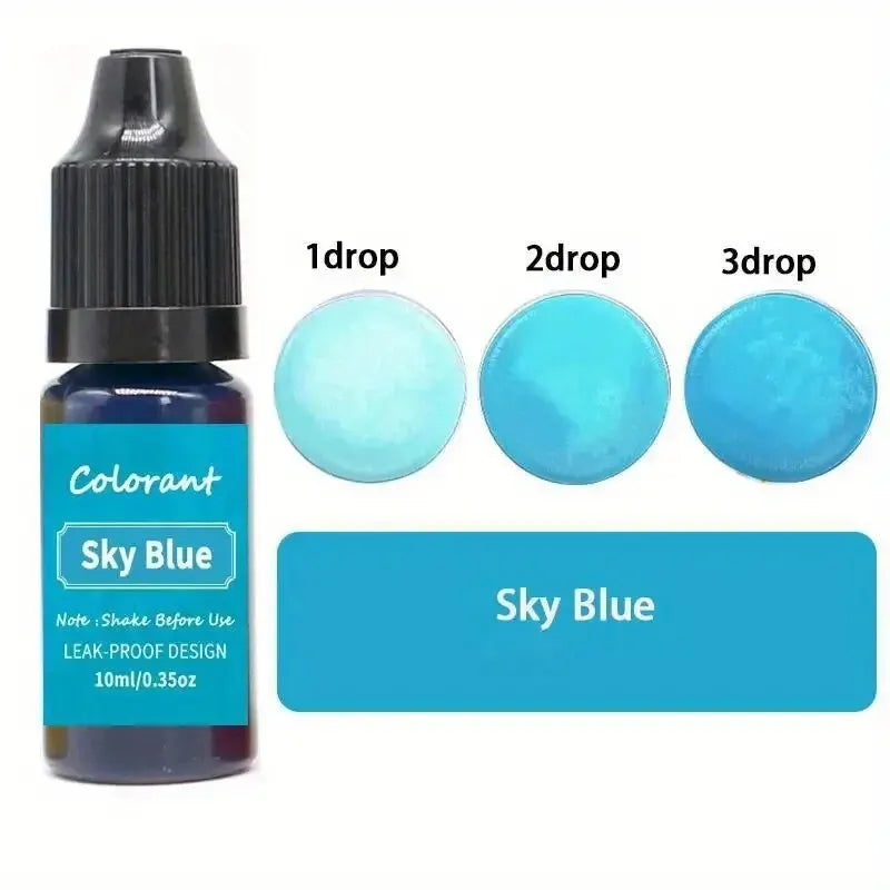 0.34oz/bottle Candle Dyes Pigment Liquid Colorant Resin Coloring Dye Pigments For DIY Candle Making Soap Epoxy Resin Craft Makin
